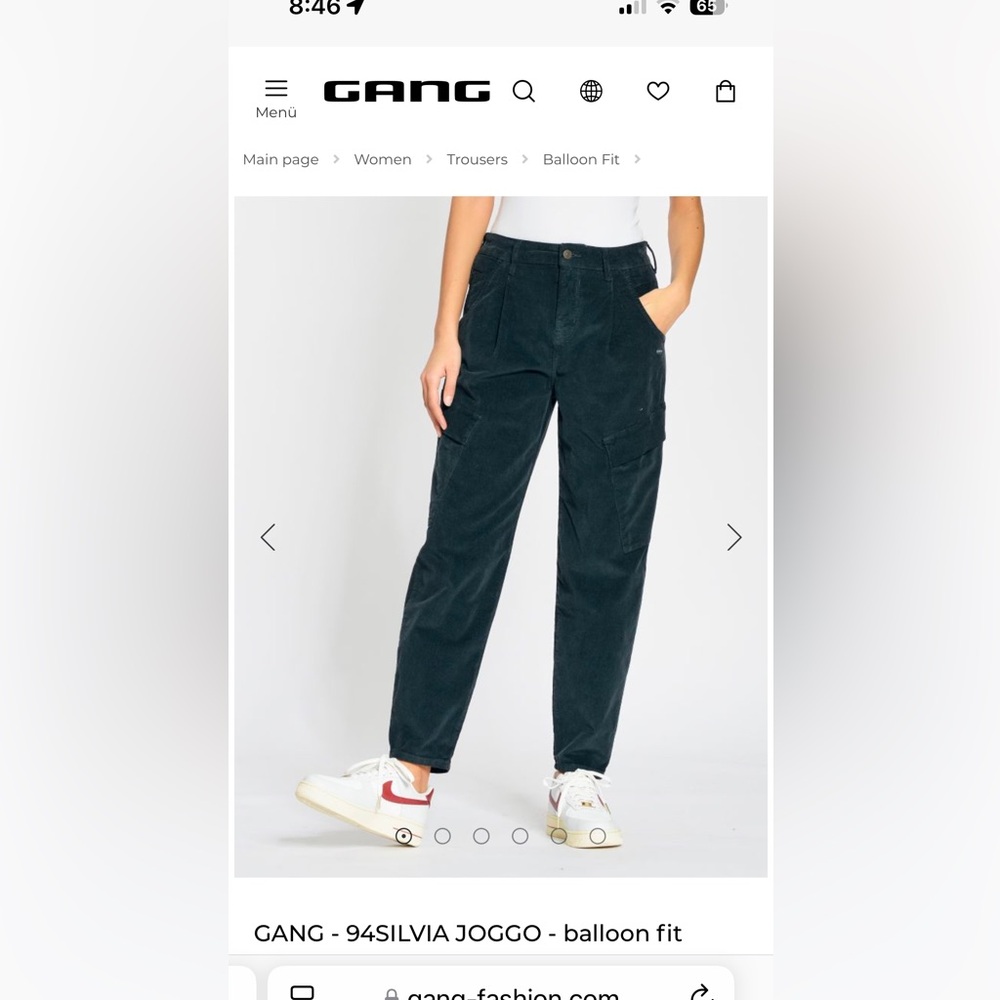 GANG 94Silvia JOGGO balloon style jeans denim SIZE 30 some stretch cargo